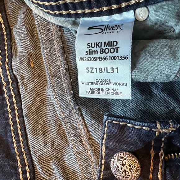 Silver jeans 18W. Suki mid rise slim bootcut - Picture 4 of 5